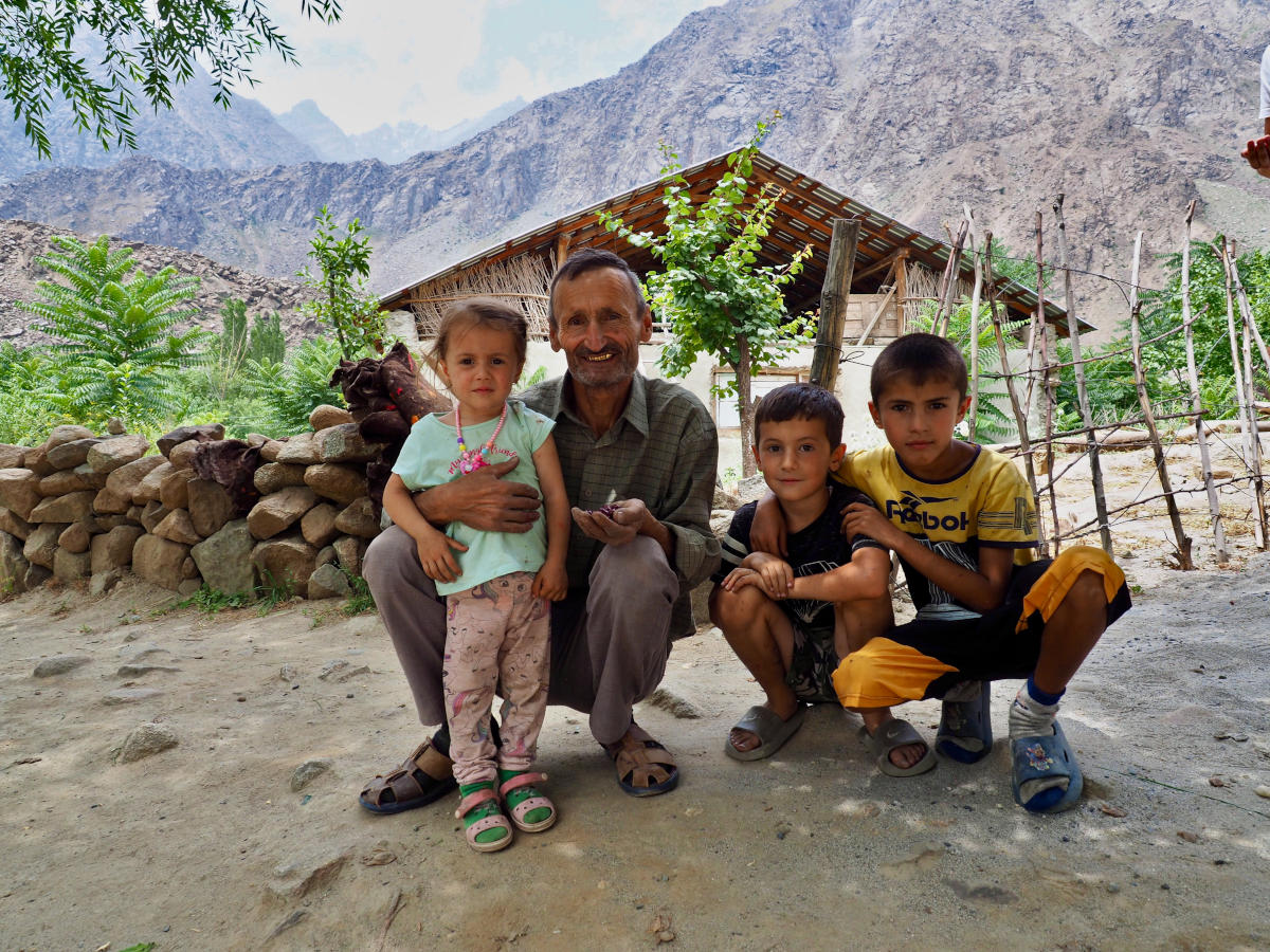 Pamir family with adult man and three children