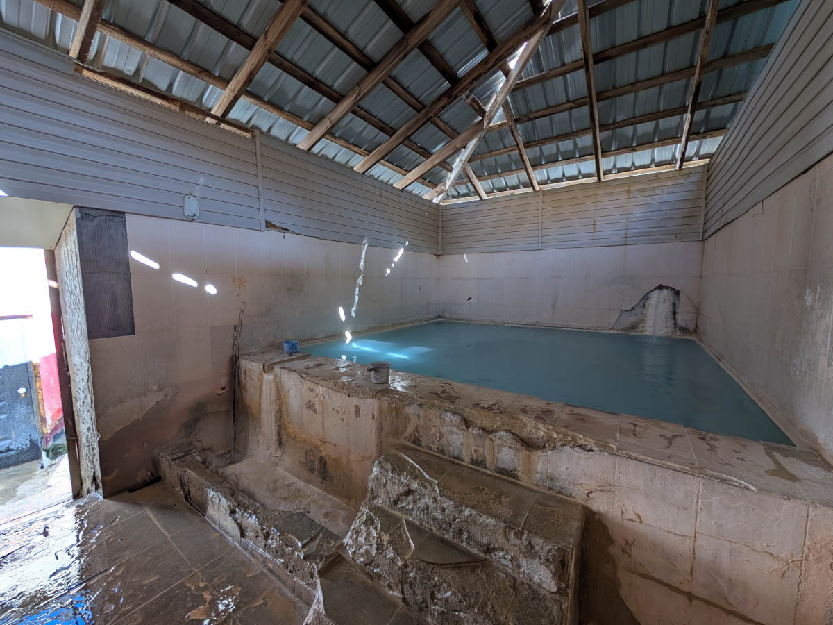 Inside view of Garm Chashma hot springs (Darmadar) in the Pamir Mountains