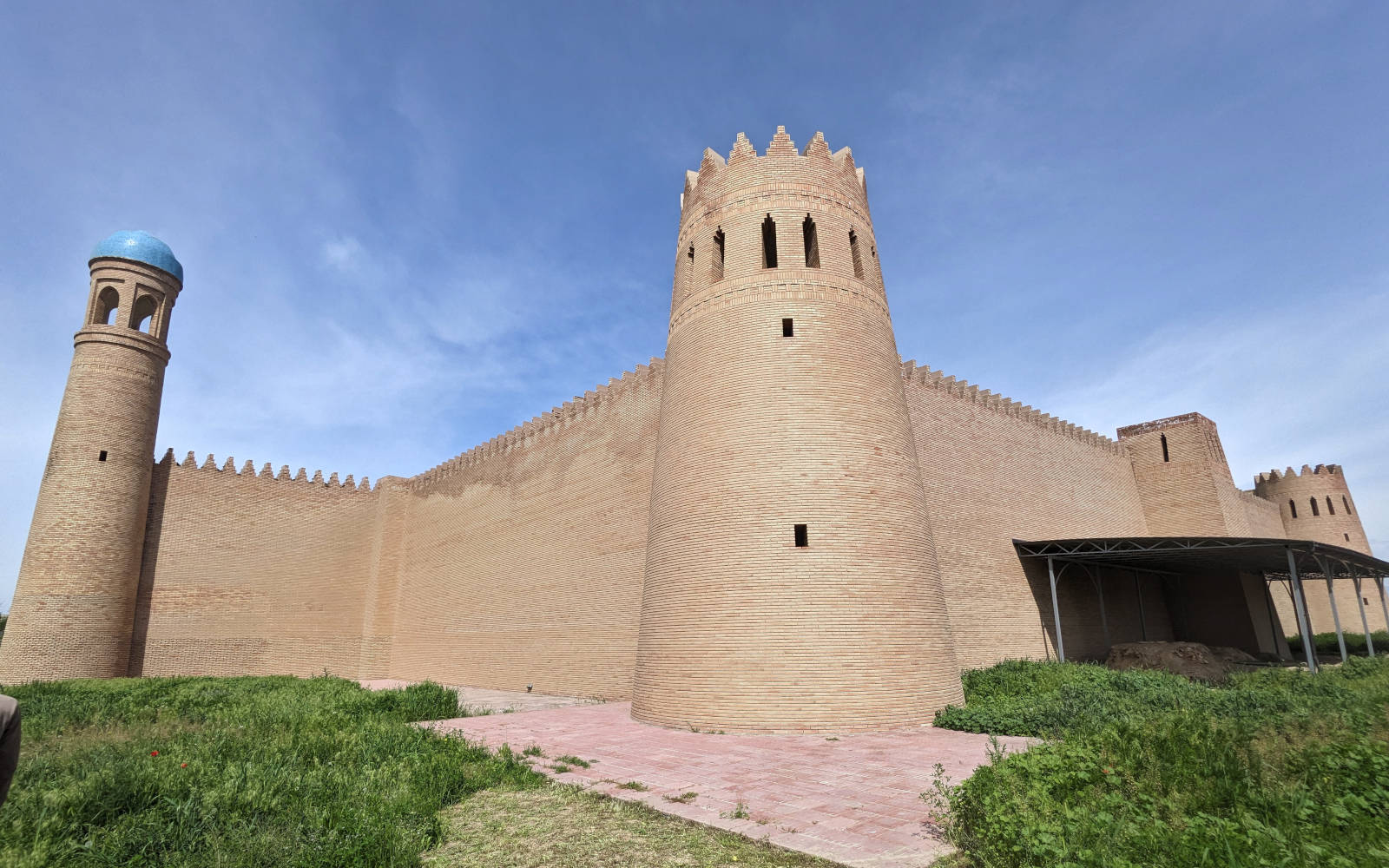 Fortified walls of the Hulbuk Fortress in Vose District of Khatlon