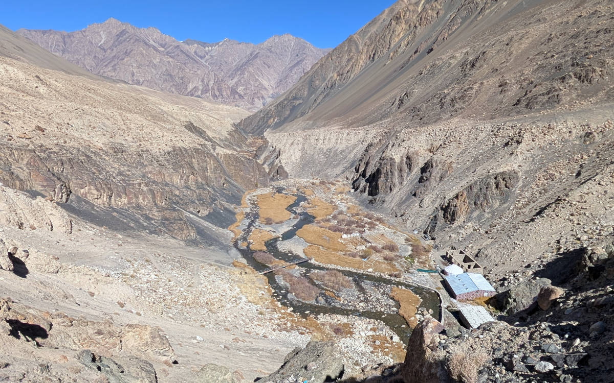 Madiyan hot springs tucked in the narrow Elisu valley near the village of Ak-Tal